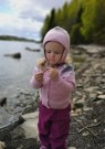 Marius Kids lue til baby med øreklaffer - ull rosa thumbnail