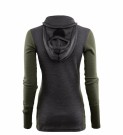 Aclima WarmWool Hoodsweater med Zip Woman Olive Night / Dill / Marengo thumbnail