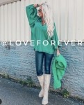 Love Forever Karma bluse grønn