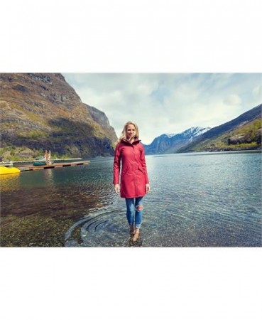Scandinavian Explorer regnkåpe lady vinrød