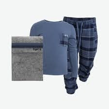 Tufte pysjamas-sett blå